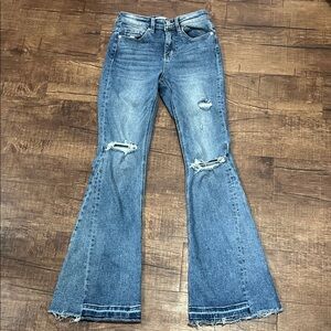 Altar'd State Light Blue Flare Jeans Size 26